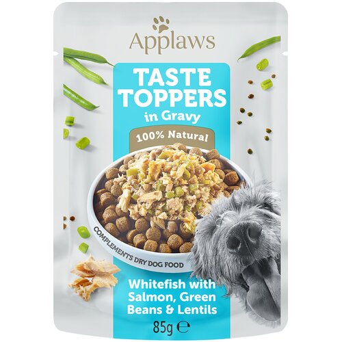  Varčno pakiranje Applaws Taste Toppers v omaki 24 x 85 g - Bela riba, losos, stročji fižol & leča Cijene