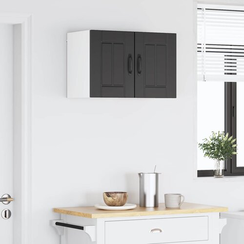 Ormar za Zid Lucca 2 pcs Crna 30 x 31 x 40 cm Konstruirano drvo Slike