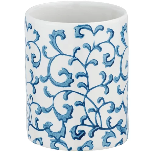 Wenko kupaonska čaša Mirabello (Promjer: 8 cm, Keramika, Bijelo-plave boje)