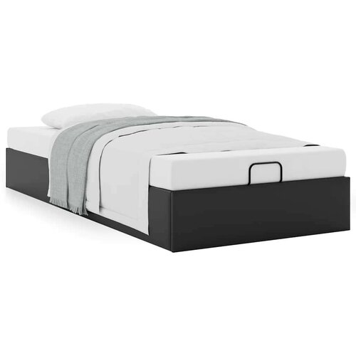 VidaXL Otomanski okvir kreveta bez madraca crni 90x190 cm umjetne kože Slike