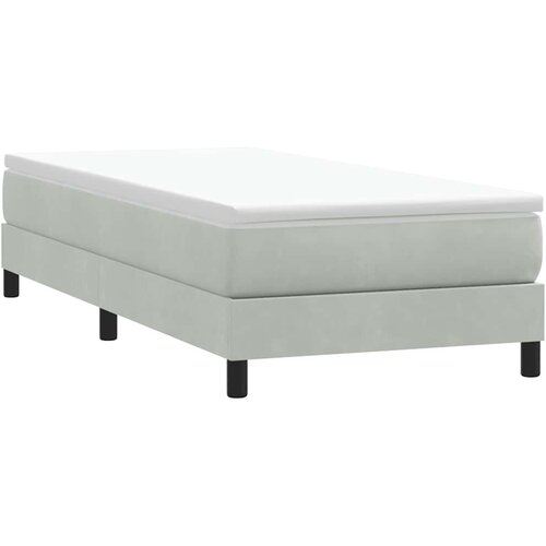 Box Spring krevet bez madracem svijetlo sivi 90x220 cm bar&amp;scaron;un Slike