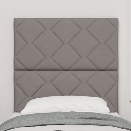  Naslon za glavu s dijamantnim blokovima taupe 80 cm tkanina Slike