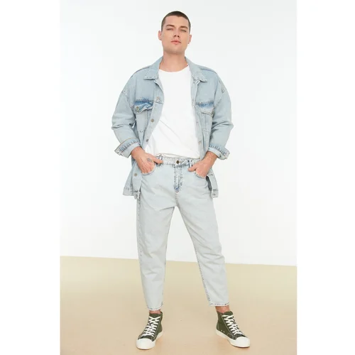 Trendyol Blue Men's Loose Crop Jeans