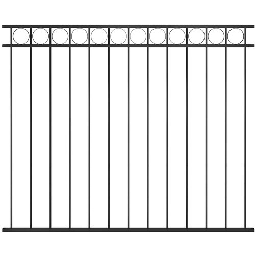  Ogradni panel ASSEN čelik 1,7x1,5 m Crni Slike