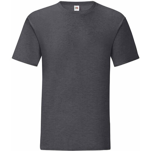Fruit Of The Loom Grey Iconic Combed Cotton T-shirt Cene