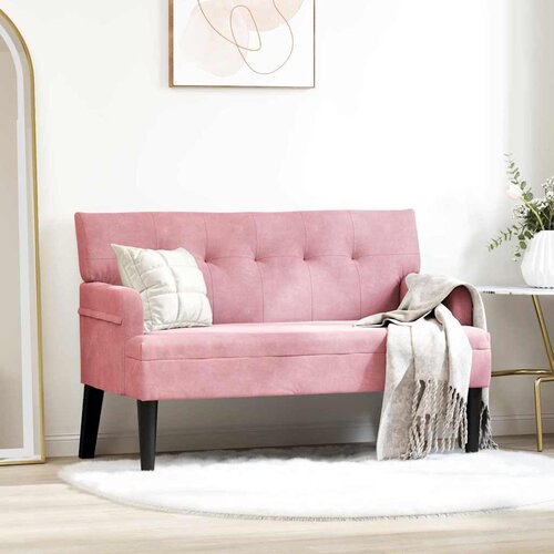  Chesterfield klupa Ružičasta 112 x 65,5 x 75 cm Baršun Cene