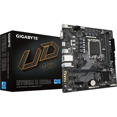 Gigabyte MB B760M H DDR4 LGA1700, 2xDDR4, 2xM.2, 4xSATA 12xUSB, HDMI, DP, mATX Cijene