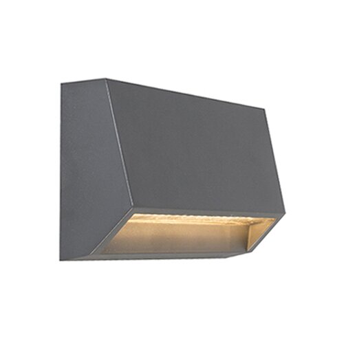 QAZQA Moderna zunanja stenska svetilka temno siva z LED IP65 - Sandstone 2 Slike