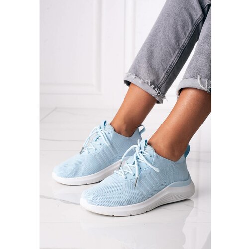 SHELOVET women's sports shoes blue with silver insert Slike