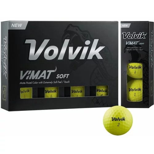 Volvik VIMAT 12 ks Loptice za golf, žuta, veličina