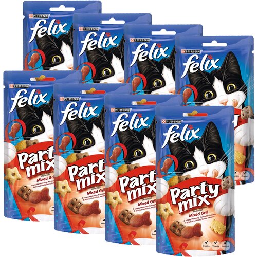 Felix Party Mix Poslastice za mačke, Mixed Grill, 8x60g Cene