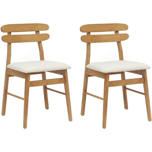  Stolac za blagovanje 2 pcs Prirodna i svijetla Slike