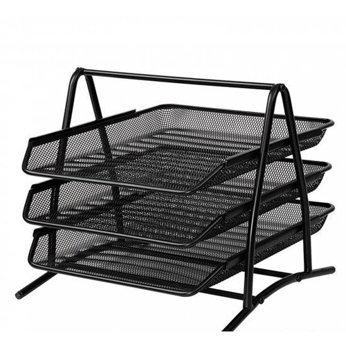  Za spise s 3 ladice, žičani, crni , 350 x 280 x 270mm Slike
