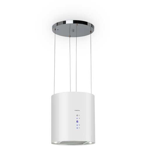 Klarstein Barett, otočna napa, Ø 35 cm, recirkulacija 560 m³/h, LED, filter s aktivnim ugljenom, bijela Cijene