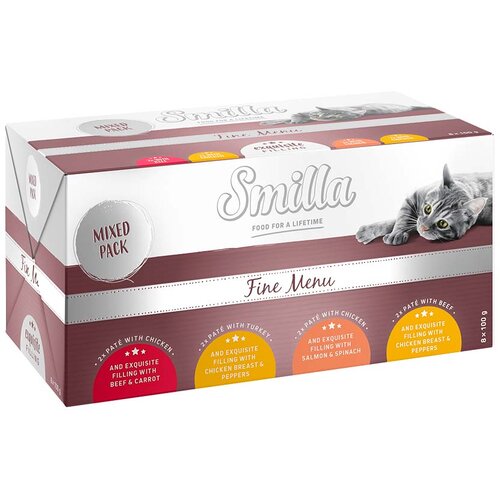 Smilla Fine Menu s neodoljivom jezgrom 8 x 100 g - Mje&amp;scaron;ovito pakiranje (4 vrste) Slike
