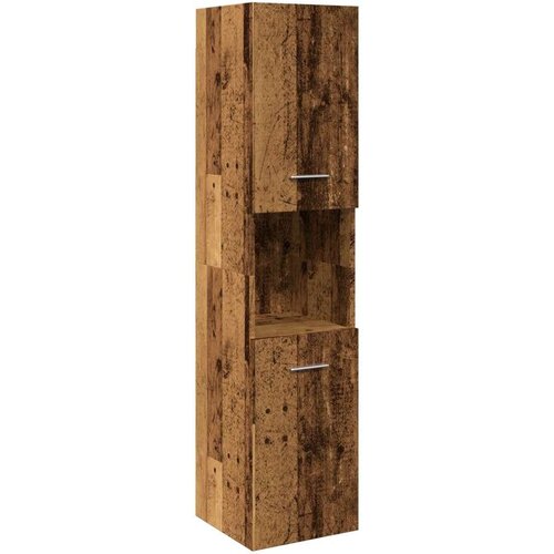 VidaXL Kupaonski viseći ormarić staro drvo 30x30x130 cm Slike