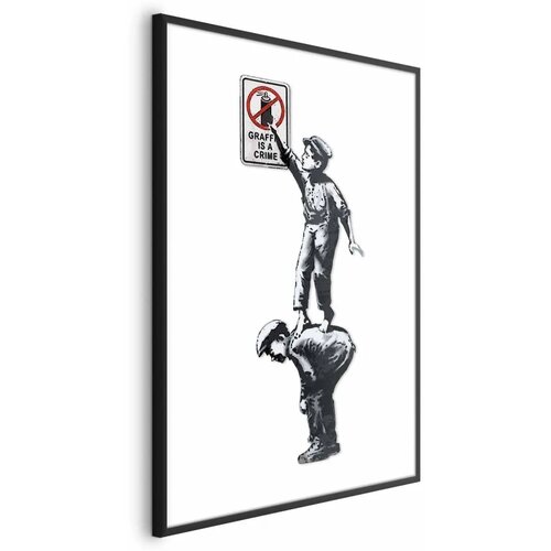  Plakat - Graffiti is a Crime 60x90 Crni okvir s margom Cene