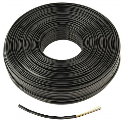Gembird TC1000S-100M-B Flat Telefonski kabl, 4 zice, 100m black Slike