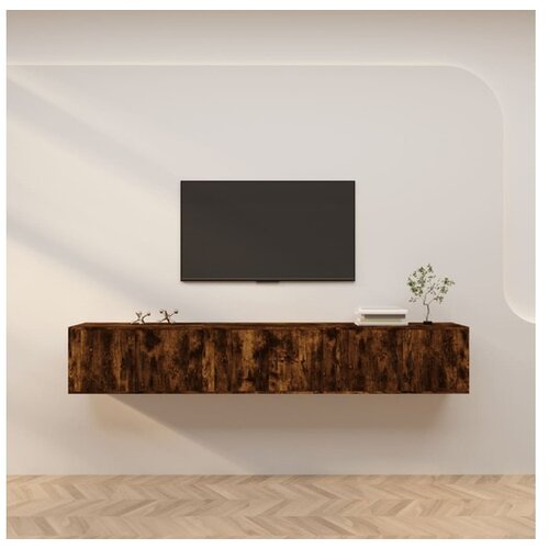  Zidni TV ormarići 3 kom boja dimljenog hrasta 80x34 5x40 cm Cene