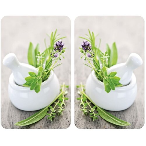Wenko set od 2 staklena poklopca za &amp;scaron;tednjakoo Herbal, 52 x 30 cm Slike