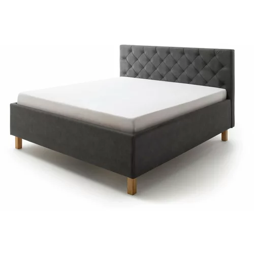 Meise Möbel tamno sivi bračni krevet San Remo, 160 x 200 cm