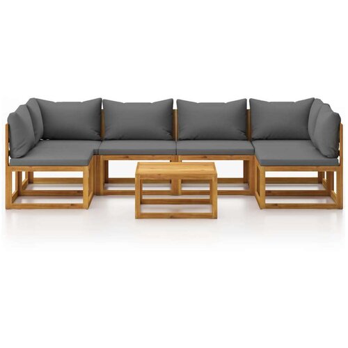  3057622 7 Piece Garden Lounge Set with Cushion Solid Acacia Wood (2x311856+311858+311862) Slike