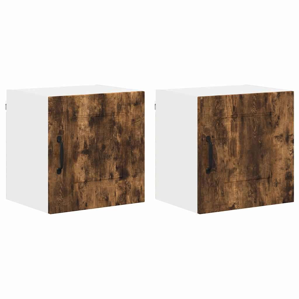  Zidni kuhinjski ormarić 2 pcs Dimljeni hrast 40 x 31 x 40 cm Slike
