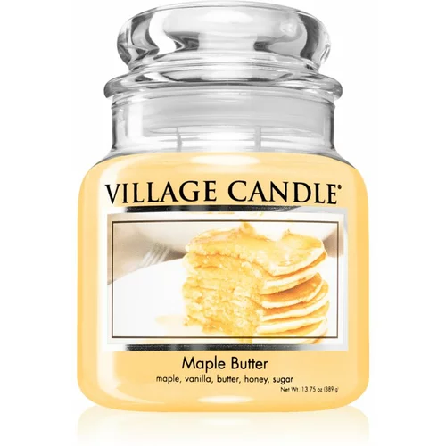 Village Candle Maple Butter dišeča sveča (Glass Lid) 389 g