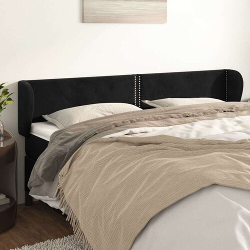  Uzglavlje s ušima crni 203x23x78/88 cm baršunasti Cijene