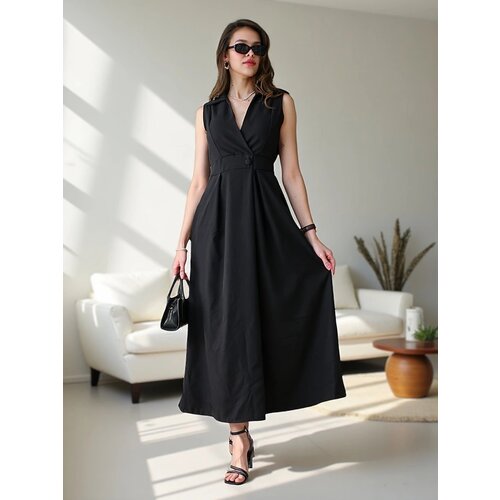 Resti Women's sleeveless dress with a wrap neckline Bizness Cene