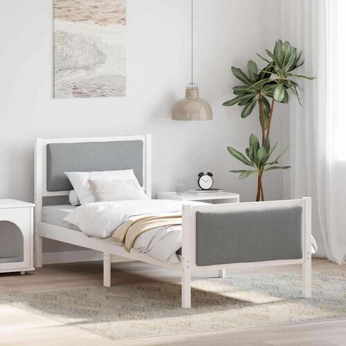  Okvir za krevet Svijetlo siva 80 x 200 cm tkanina Cene