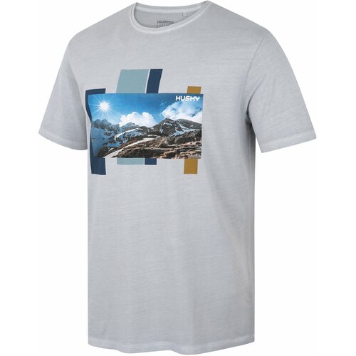 Husky Men's cotton T-shirt Tee Skyline M light grey Slike