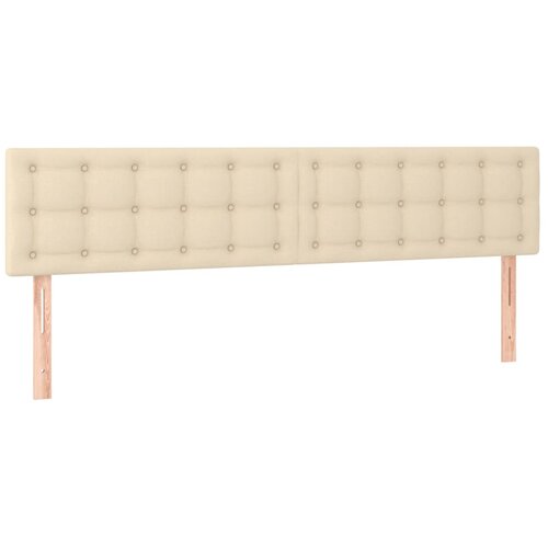  Krevet s oprugama i madracem krem 160x200 cm od tkanine Slike