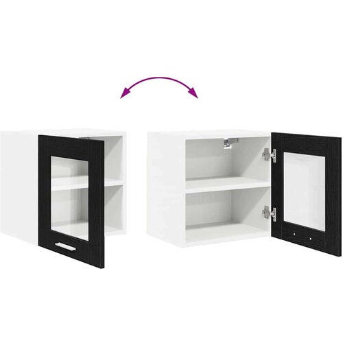 VidaXL viseći ormarić s policom riga 2 pcs crni hrast 40 x 31 x 40 cm Slike
