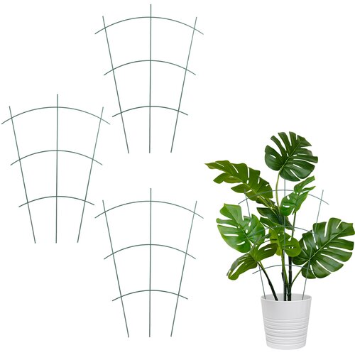 KADAX Podpora za lestev za vzpenjavke, rože, kovinska opora, zelena, 3 kosi, (5000362570) Cene