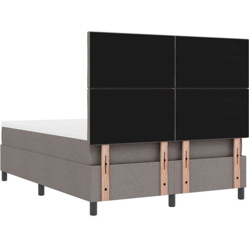vidaXL Krevet s podlogom s madracem i klupom taupe 140x190 cm tkanina Cene