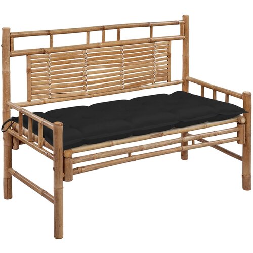 The Living Store Vrtna klop z blazino 120 cm bambus - Vrtna Klop, (21465669) Slike