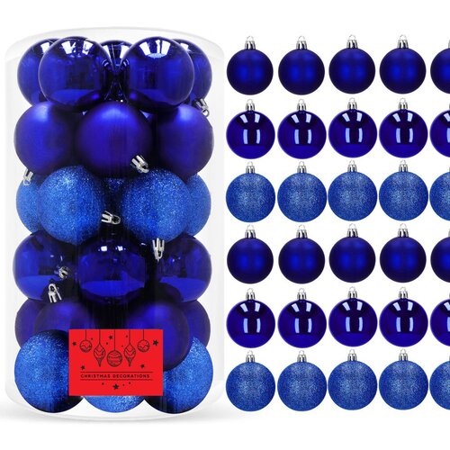  Božićne kuglice 6 cm &amp;ndash; set od 30 komada, tamnoplave Slike