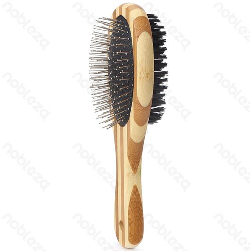 nobleza četka za pse i mačke Double sided bamboo brush Zebra 17.5cm Cene