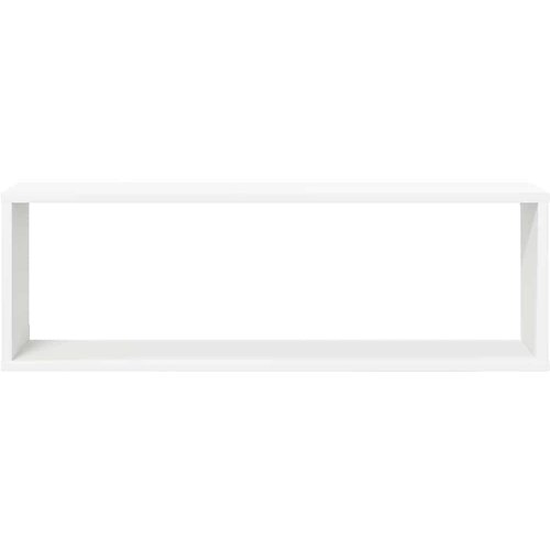  Kockaste zidne police 2 kom bijele 80 x 15 x 26,5 cm drvene Slike