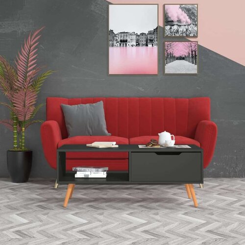 vidaXL Klubska mizica siva 100x49,5x43 cm iverna plo&scaron;ča Cene