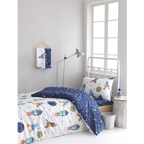  spacex - dark blue vpoly multicolor single quilt cover set (fr) Cene