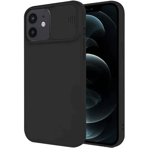 Onasi Lens Cover silikonski ovitek zaščita za iPhone 16 Pro Max - črn, (21642825)