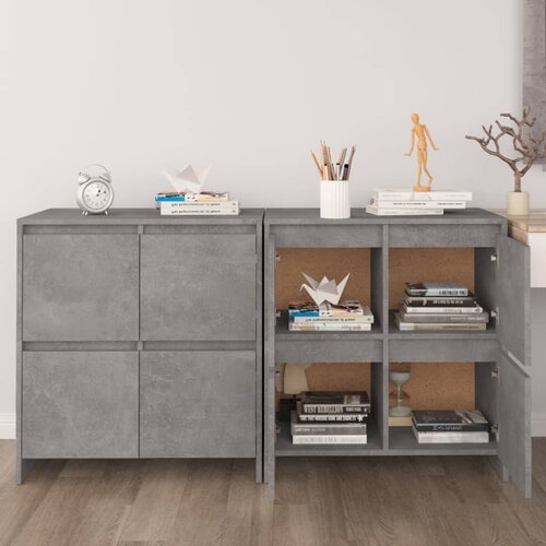  Komode 2 kom siva boja betona 70 x 41 x 75 cm konstruirano drvo Cijene