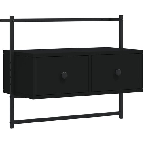 Maison Chic TV omarica - TV stojalo - Televizijska omarica stenska črna 60,5x30x51 cm inženirski les, (21698866) Slike