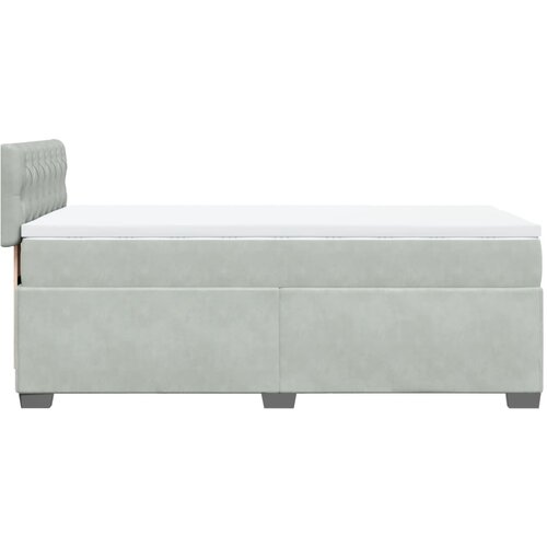 Box spring krevet s madracem svjetlosivi 90x190 cm bar&amp;scaron;unasti Slike