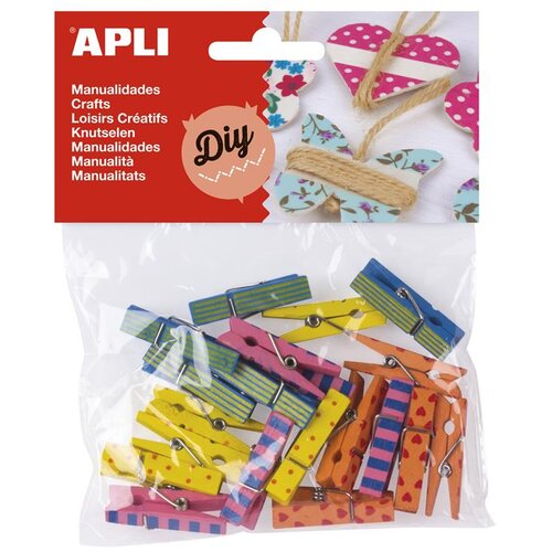 Apli Mini lesene &amp;scaron;čipalke dekorirane 20 kos, (20455750) Slike
