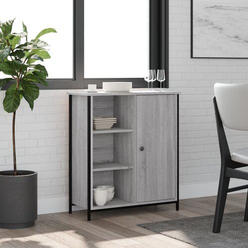  Komoda boja hrasta sonome 70 x 30 x 80 cm od konstruiranog drva Siva Slike