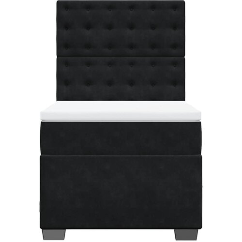 Box spring krevet s madracem crni 80 x 200 cm bar&amp;scaron;unasti Slike