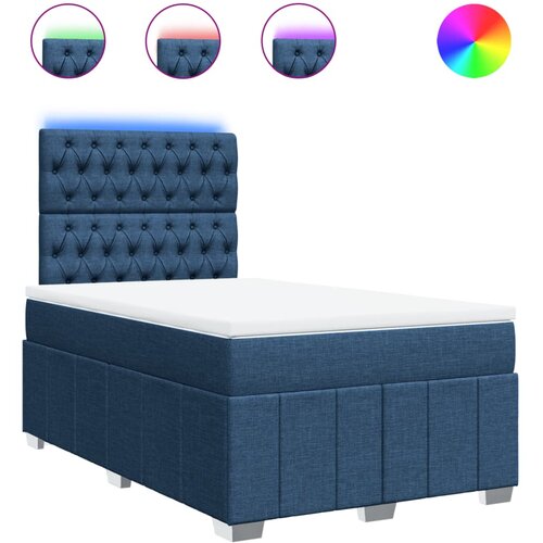 Maison Chic Box spring postelja - Vzmetna postelja z vzmetnico modra 120x190 cm blago SL11212, (21883245) Cene